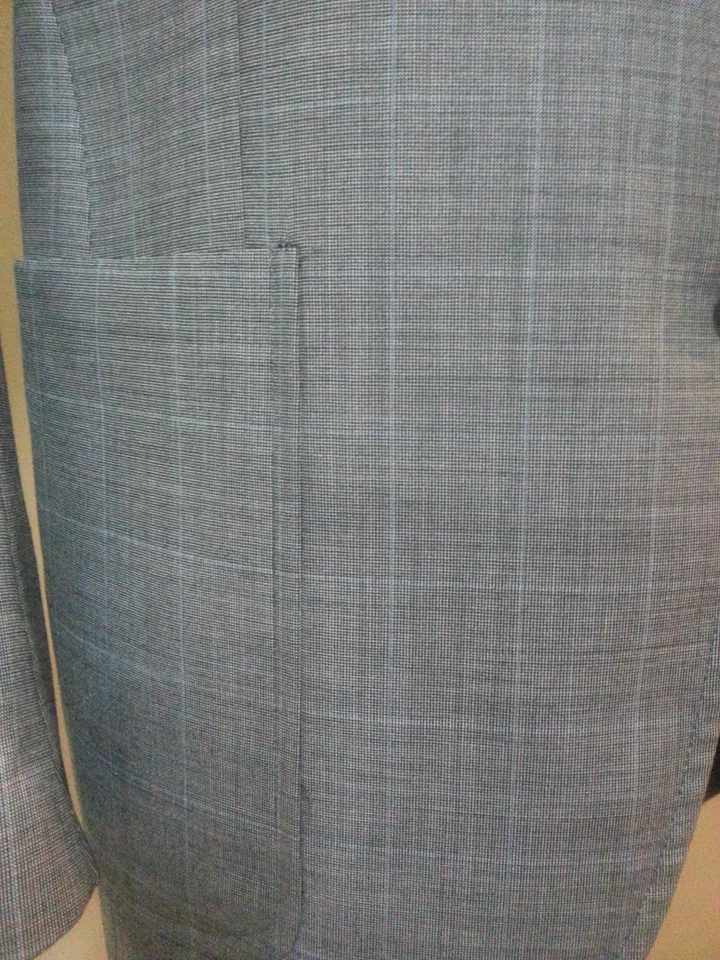 JEY COLE MAN Reciente Glen Cuadros 3 Btn Bolsillos de Parche Ventilación Central 38 Reg   Foto 4 de 4