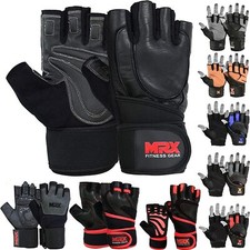 Weight Lifting Pro Level Gloves with 18 Inches Long Wrist Strap Gym Workout