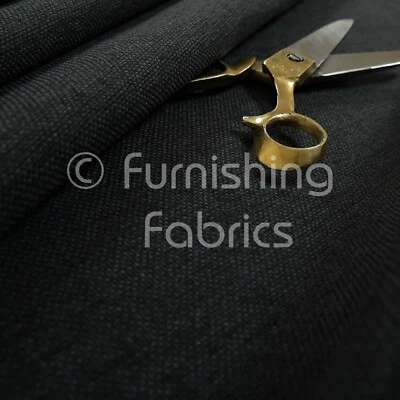 Hochwertiges neues Uni Webmuster strukturiertes Chenille Polster Sofa Innen Stoff schwarz