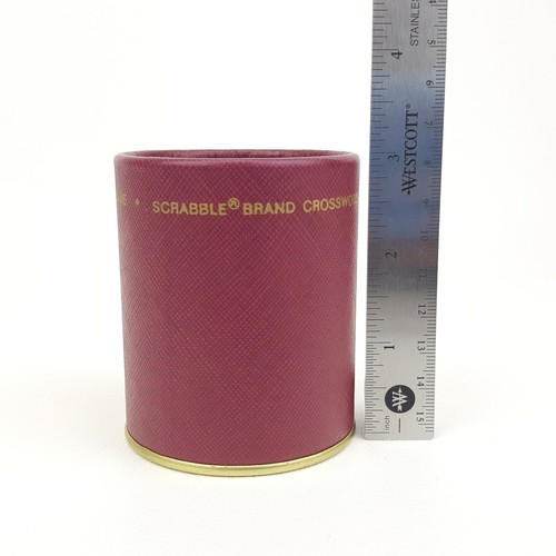 Scrabble Crossword Cubes No. 93 Replacement Cup Shaker Maroon 1968 Game Piece - Picture 3 of 5