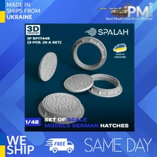 SPALAH 17448 1/48 German Hatches 3 psc Set of scale models