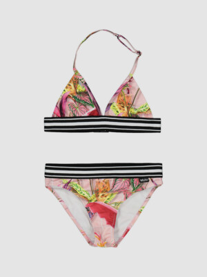 $205 Molo Big Kids' Girls Pink UV Protection Printed 2 Piece Swimsuit Sz 11-12Y