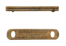 British Army WWI Brass Wound Stripe Metal Sleeve Badge (with backing plate).