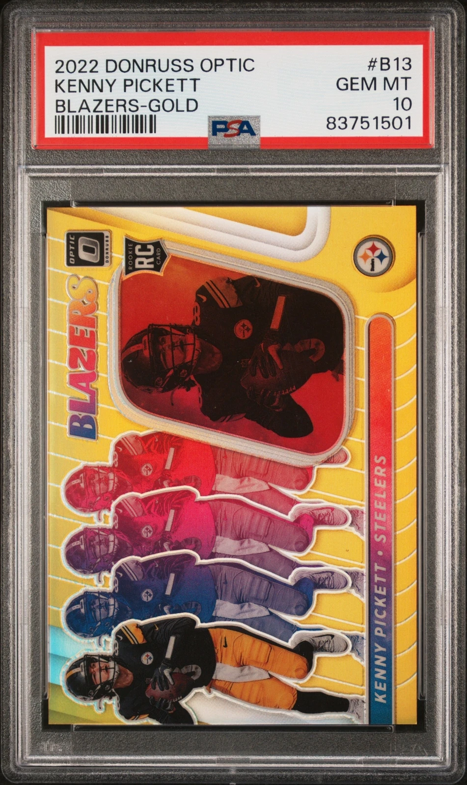 Kenny Pickett Panini Donruss Optic Blazers #B13 Gold