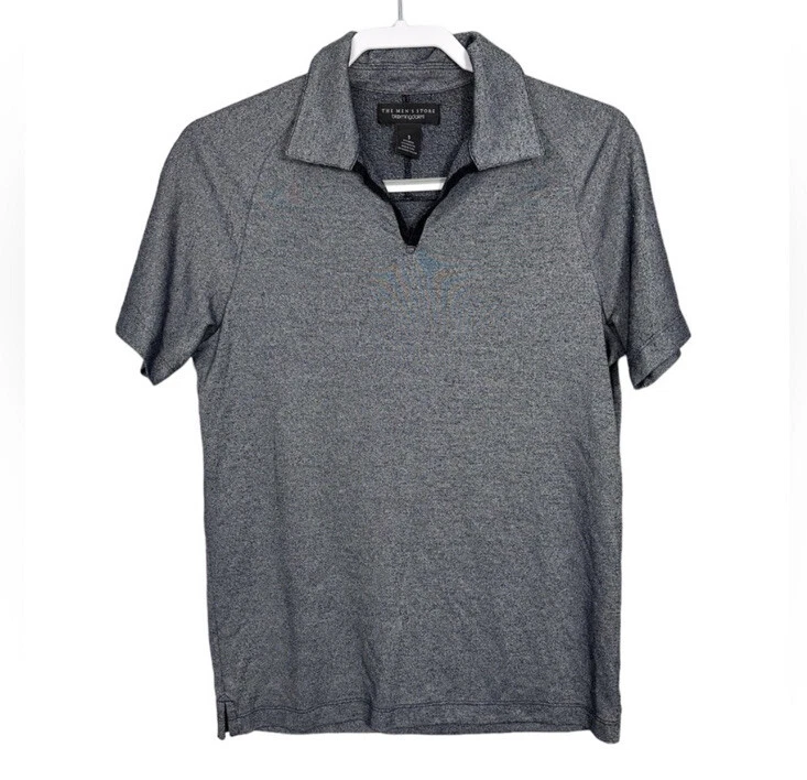 Bloomingdale's Men’s Size S Gray Classic Fit Polo Shirt Casual