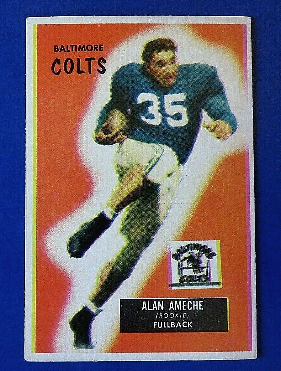 1955 BOWMAN ALAN AMECHE FOOTBALL ROOKIE RC CARD 8 EX+ eBay