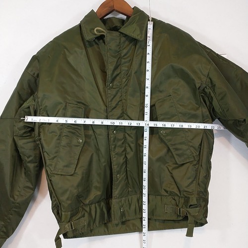Giacca militare vintage, insultata, clima freddo estremo A-1 verde bomber medio - Foto 3 di 22