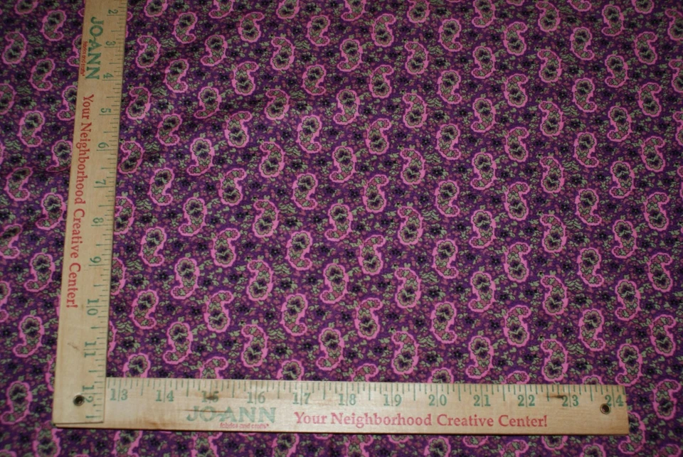  Decadence Victorian Liberty Paisley April Cornell Fabric Cotton 1 Yd+28" x 42" - Image 2 of 3