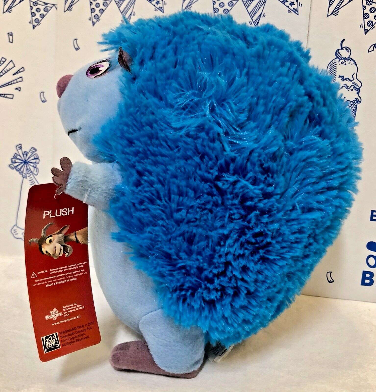 New FERDINAND Movie CUATRO the Hedgehog Plush Stuffed Toy Factory 13
