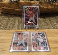 Lot of 2023 Topps Chrome Update Zach Neto USC34 Base/Refractor, And USC95 Debut