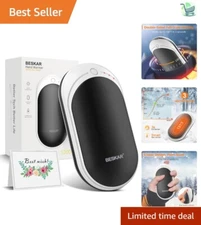 Portable 5200mAh Hand Warmer with Adjustable Temp - Compact Winter Essential