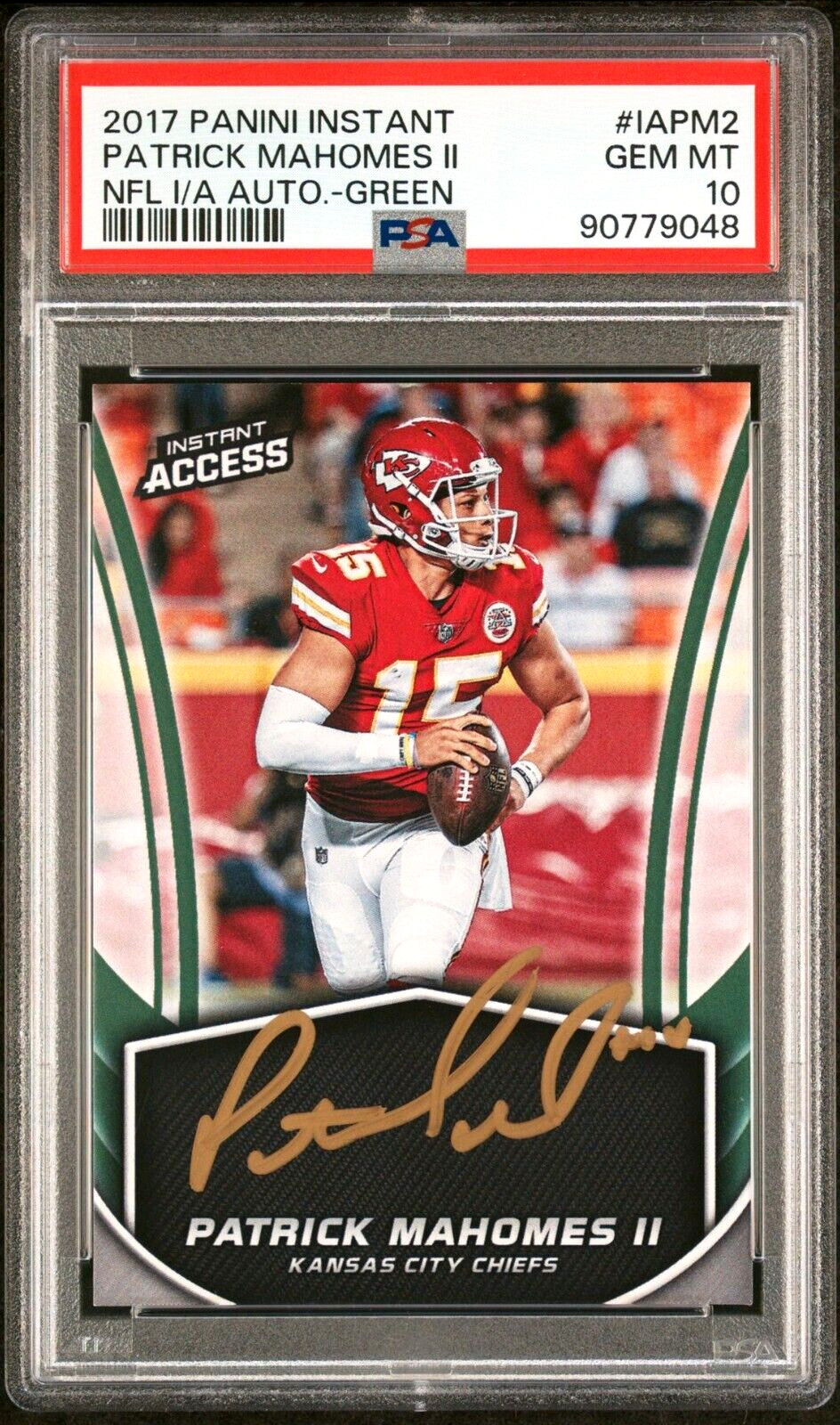 Patrick Mahomes Panini Instant NFL Instant Access #IAPM2 Autograph-Green