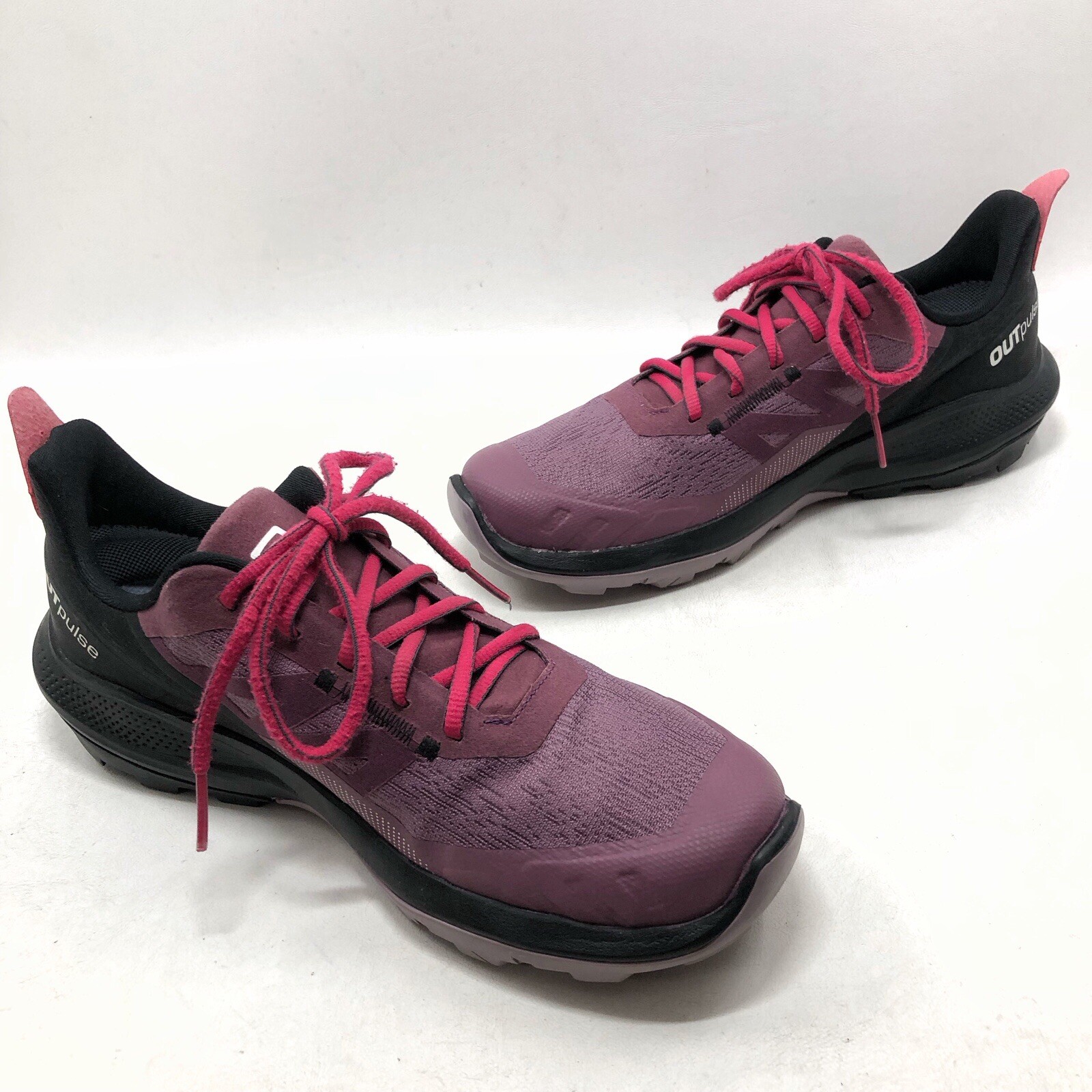 Scarpe da trail running Salomon Outpulse GTX nere rosso papavero da donna taglia 9 5 42 usate in ottime condizioni