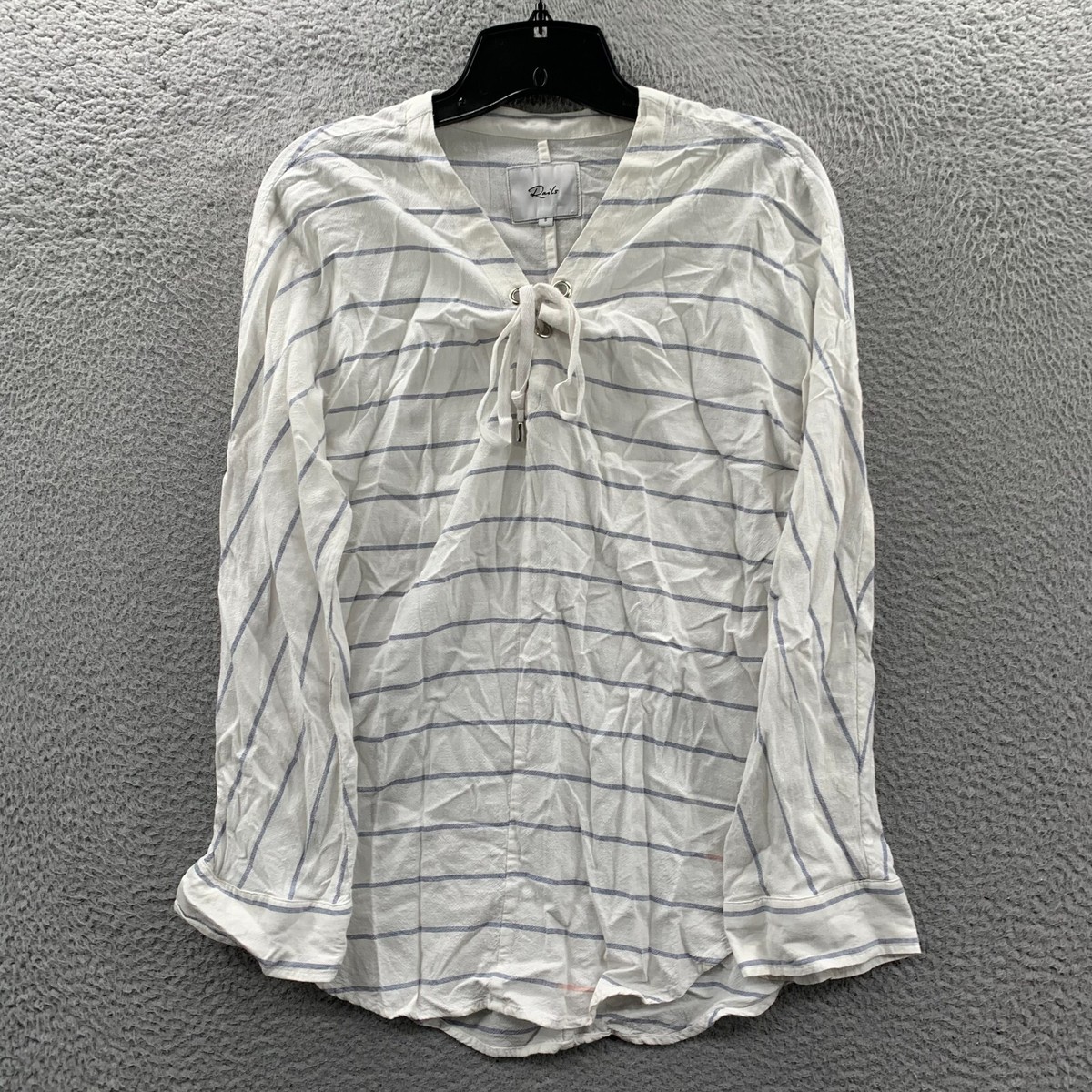 Women's Striped Long Sleeve Blouse - Casual Loose Fit Button Down Shirt