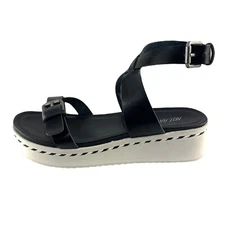 NOT RATED Enna Black Sandals (NRSA0513-BLACK)