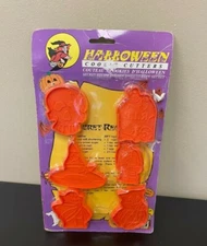 Vtg Sun Hill Halloween Plastic Orange Cookie Cutters Cutter Vampire Ghost