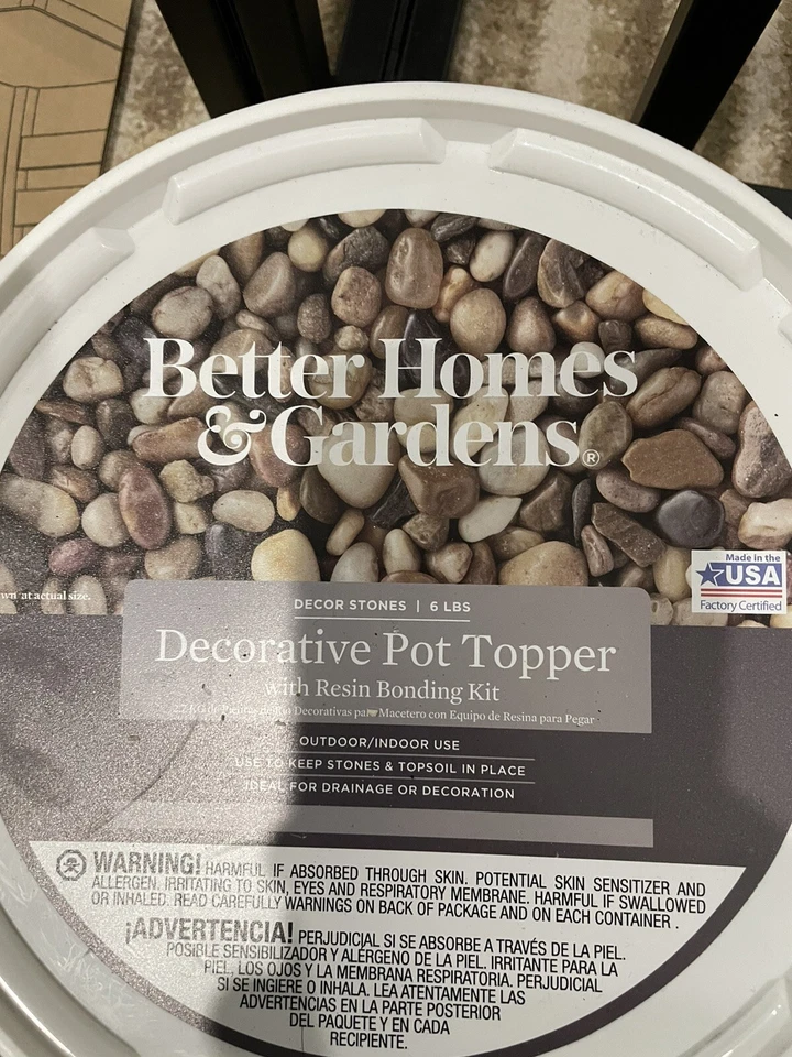 Nuevo 2X 6 libras Decorativo Maceta Topper Piedras Decorativas Con Kit de Encuadernación de Resina Hecho en EE. UU. Foto 2 de 4