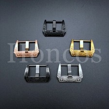 22 MM Engraved Screw in Buckle Watch Band Strap Brushed Clasp fits for Panerai