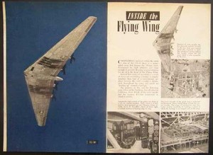 Northrup XB-35 Flying Wing 1947 article & Pinup | eBay