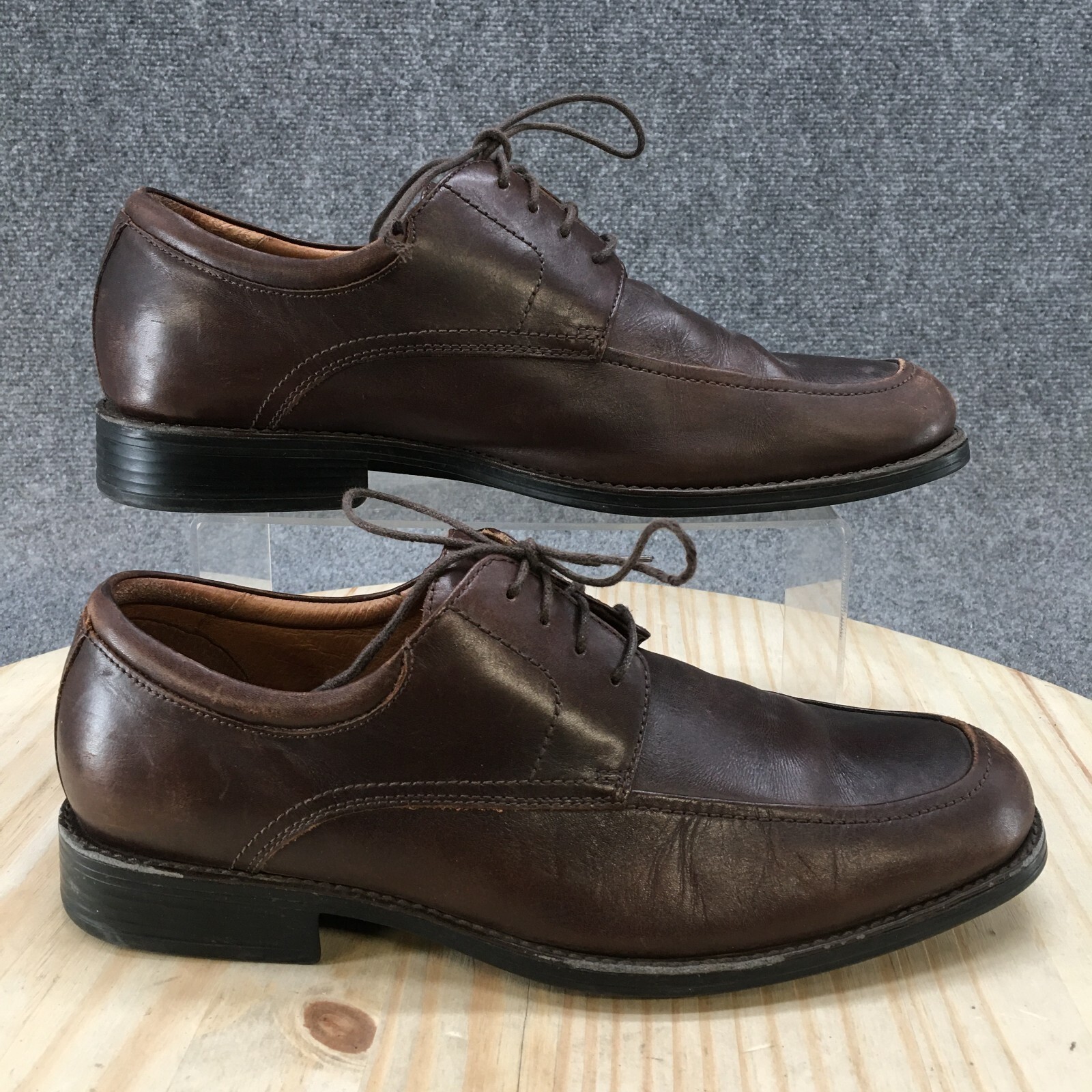 SAOLA Scarpe eleganti Johnston & Murphy da uomo 10M marroni punta moc derby in pelle 20 2126