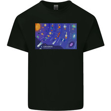 Galaxy Infografica Spazio Tecnologia Pianeti T-Shirt Ragazzi Ragazze