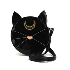 Luna Handbag Purse Womens Crossbody Sailor Black Cat Moon Gothic Witch Magic