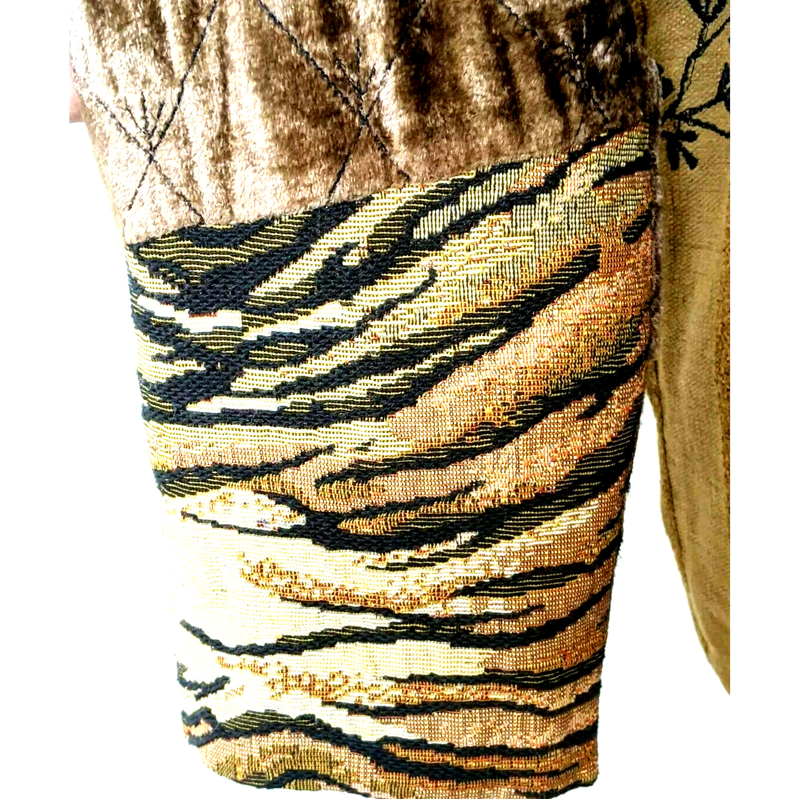 Indigo Moon Jacket Patchwork Blazer Boho Embroide… - image 7