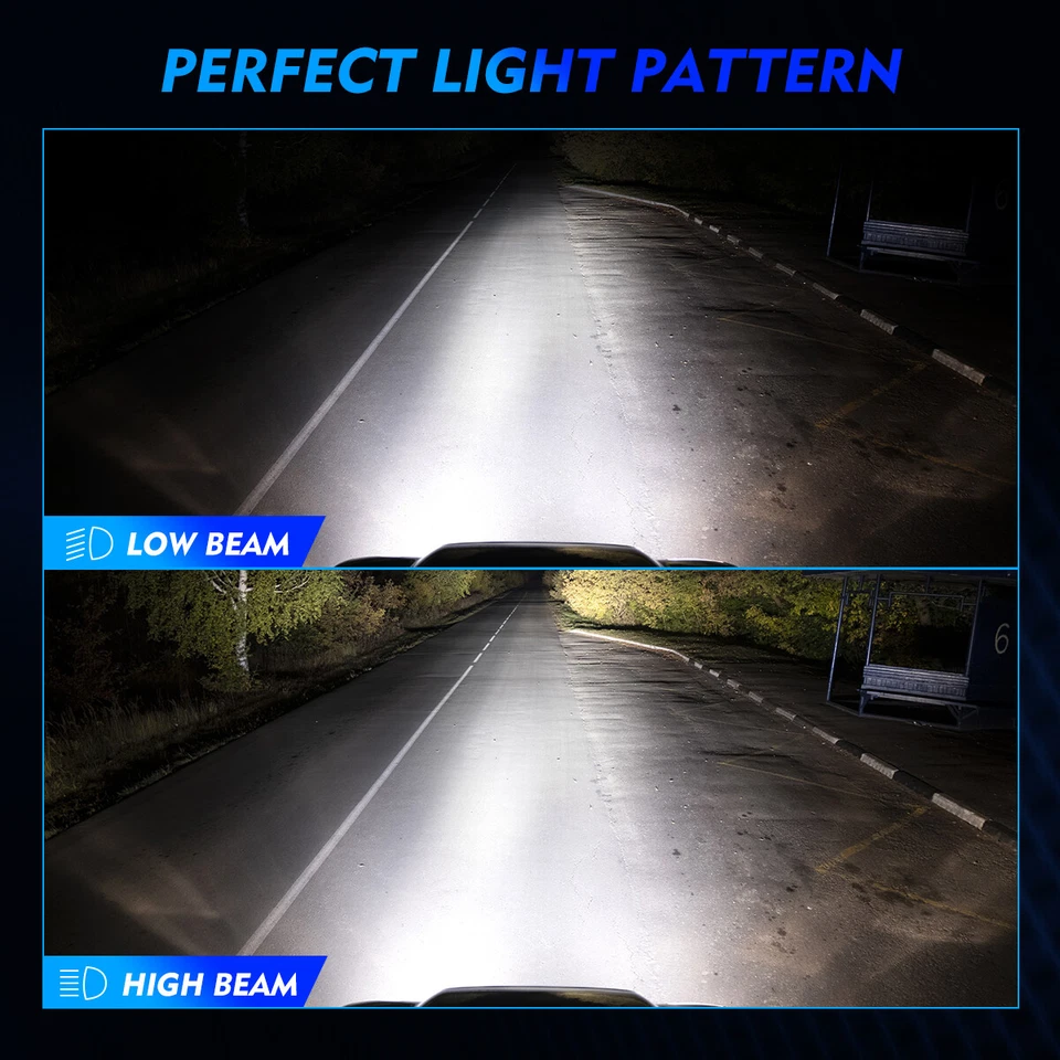 NOVSIGHT H11 H8 H9 H16 LED Headlight Bulbs Kit Hi/Lo Beams 13000LM Super Bright - Image 3 of 4