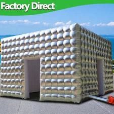 13x13FT Giant Silver Commercial Inflatable Cube Tent for Party Events