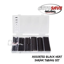 BlueSpot - 127 PCE Assorted Black Heat Shrink Tubing Set
