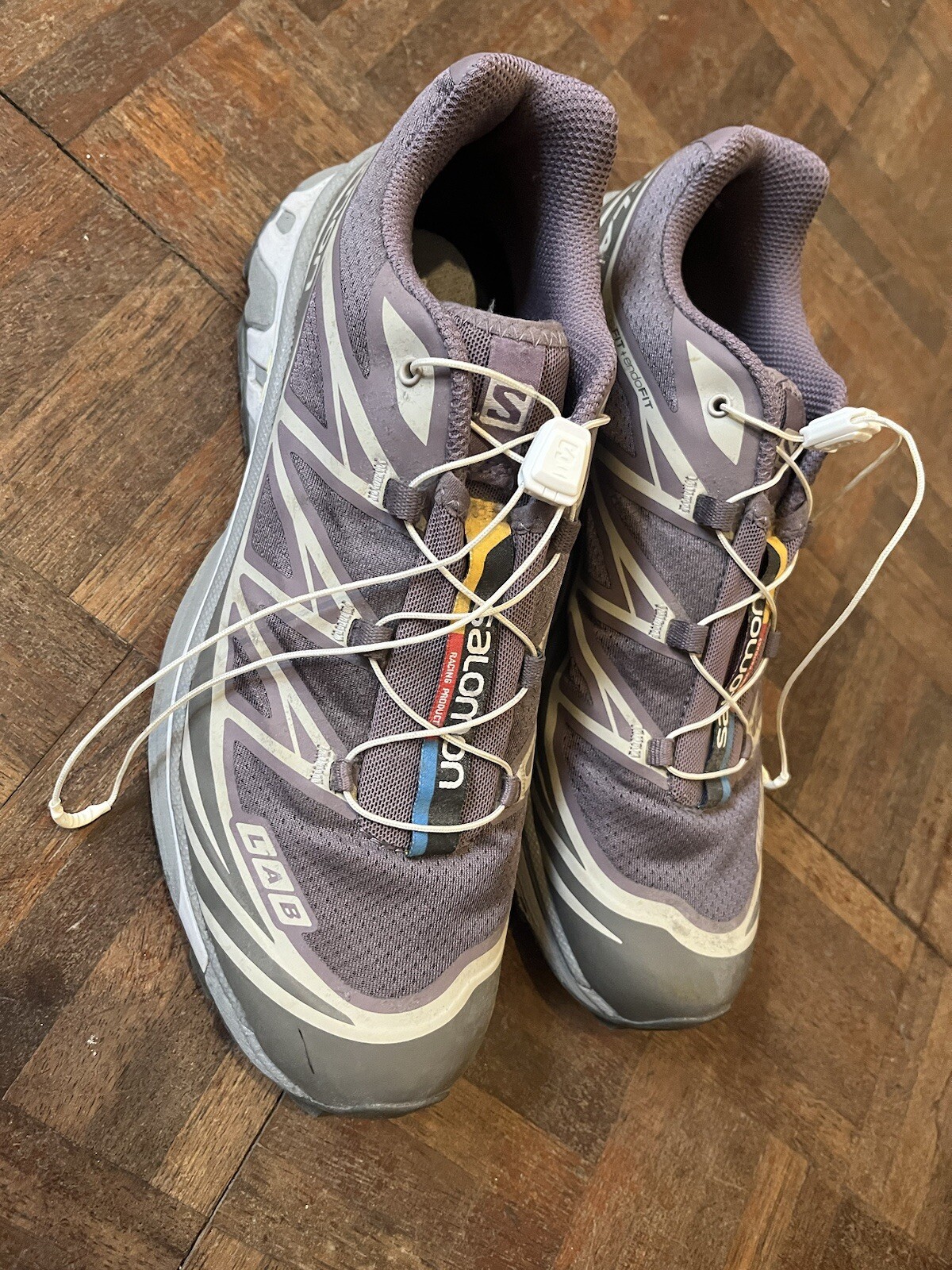 Scarpe Salomon Uomo Taglia 9 Viola XT 6 Sneaker Trail Escursionismo Quicklace