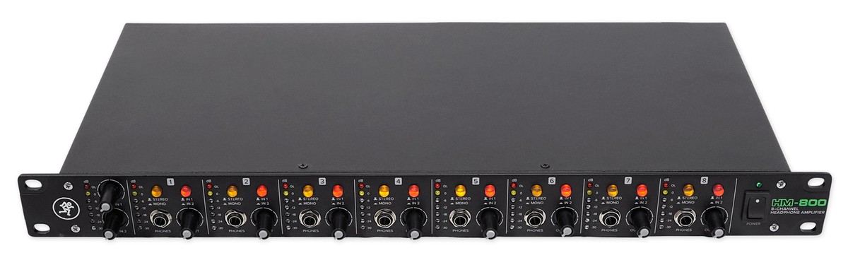 Mackie HM-800 Studio Podcast 8-Ch Headphone Amplifier Amp w/16