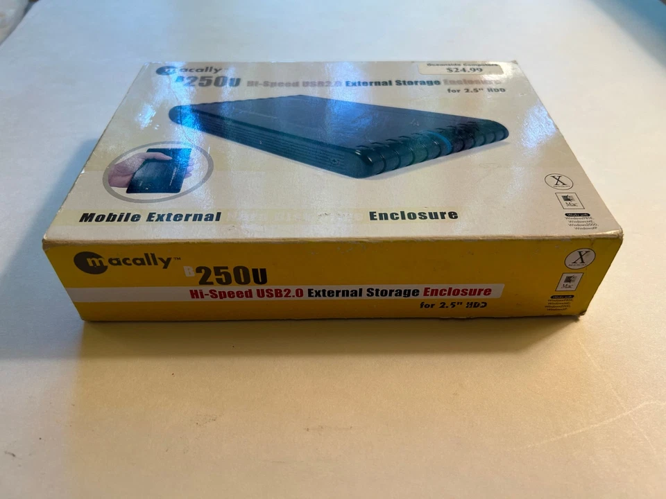 High Speed USB 2.0 Mobile External Storage Enclosure 2.5" HDD Macally B250u NIB - Image 2 of 4
