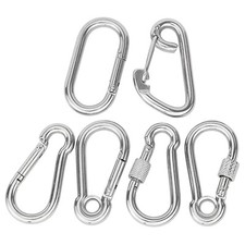 Stainless Steels Carabiner Clip Snap Hook Small Keyring Camping Sports Karabiner