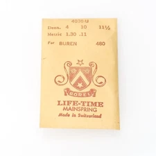 Buren 480 Mainspring 4 x 10 x 11.5 Watch Part Watchmakers New NOS (G16D12)