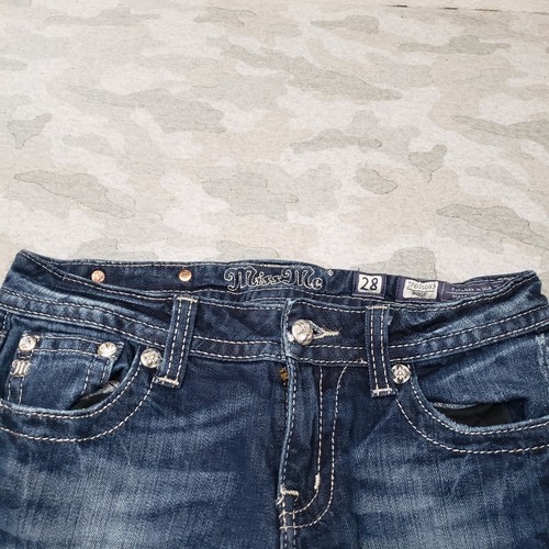 Miss Me Jeans Womens 28 Blue Boot Pockets Denim Medium Wash - Picture 2 of 12