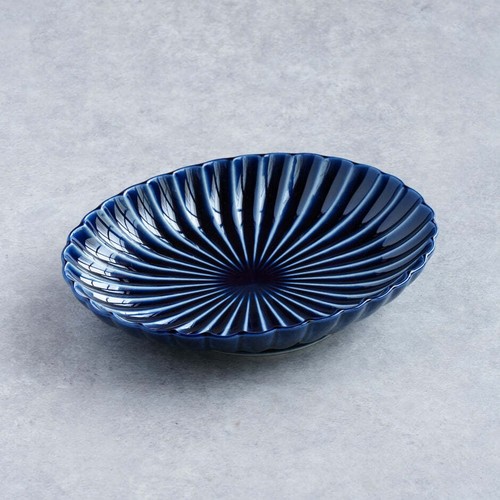 KANEKO KOHYO GIYAMAN ovale Platte Mitte 18 x 14 x 3 cm MARINE Mino Yaki Japan - Bild 3 von 9