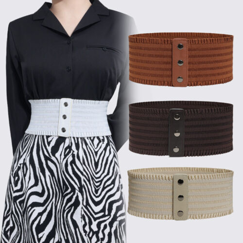 Bracelet élastique à la mode pour femmes extensible large plissé ceinture mince * - Photo 1/24
