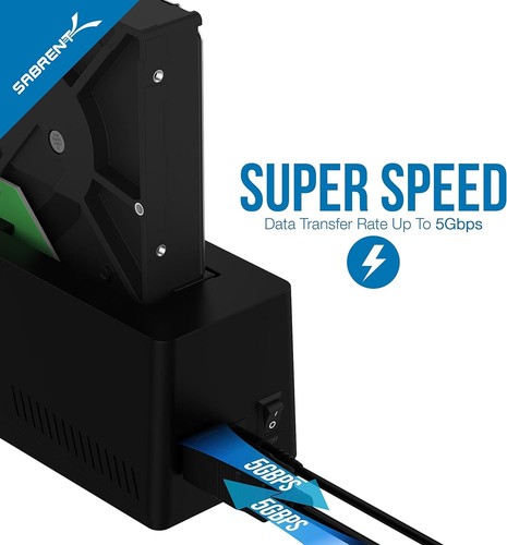 Compact Hot-Swappable USB 3.0 to SATA Dock for 2.5"/3.5" Drives - LED Indicator - Picture 9 of 10