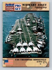 #183 USS Theodore Roosevelt CVN-71 1991 Pro Set Desert Storm Military Asset