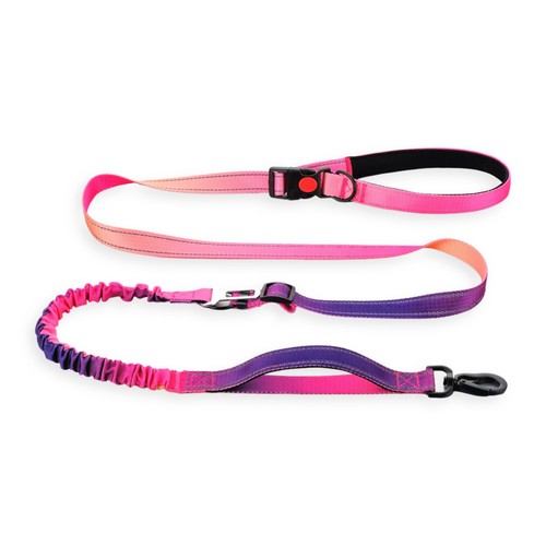 3 in 1 Bungee Dog Lead Dual Padded Handle Car Seatbelt Clip 360 Swivel Hook