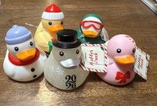 Target Rubber Ducks 2.5 Lot of 5 Christmas New Year Holiday