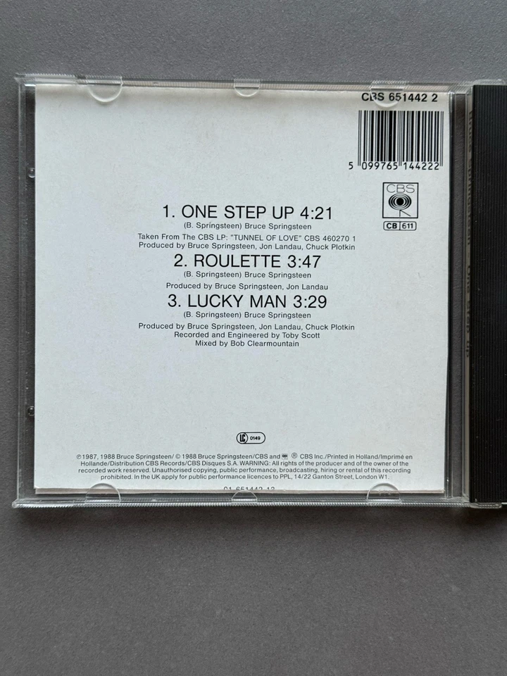Bruce Springsteen – One Step Up – 3” Mini CD Single 1988 + Adapter – RAR - Bild 4 von 4