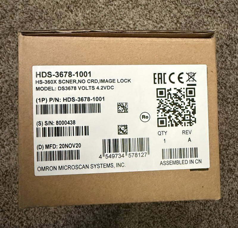 Omron Microscan HS-360X Wireless Handheld Scanner DPM HDS-3678-1001