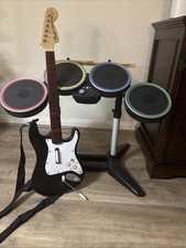 Rock Band 2 Wireless Xbox 360 Bundle Drums Gu...