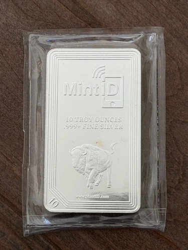 10 oz MintID Buffalo Silver Bar (AES-128 Encrypted) #9
