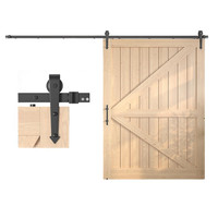 Barn Door Loft SchiebetüRsystem Schwarz 335 Cm Set