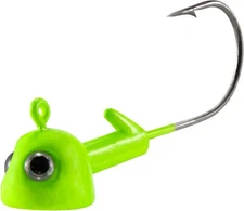 Dr.Fish 10 Pack Walleye Jig Heads Flat Bottom Freshwater 1/4oz, Chartreuse 