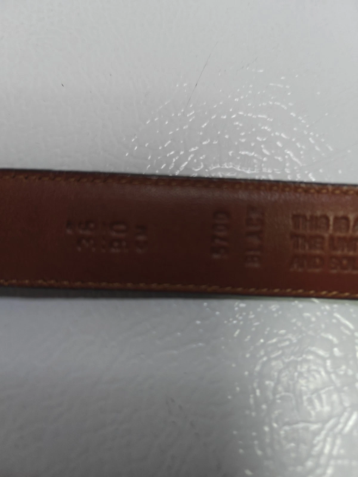 Cintura Coach 5700 uomo taglia 36 90 cm pelle bovina brunita nera