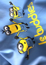 Matschhose kein Latz Jungs Hose hellblau 122 128 Minions Comic Gummizug SEC1059